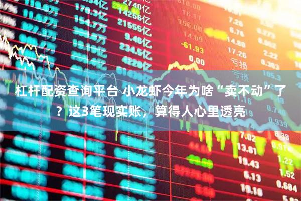 杠杆配资查询平台 小龙虾今年为啥“卖不动”了？这3笔现实账，算得人心里透亮